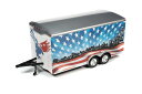 Autoworld オートワールド 1/18 ダイキャストモデル トレーラー Four Wheel Enclosed Car Trailer Patriotic 