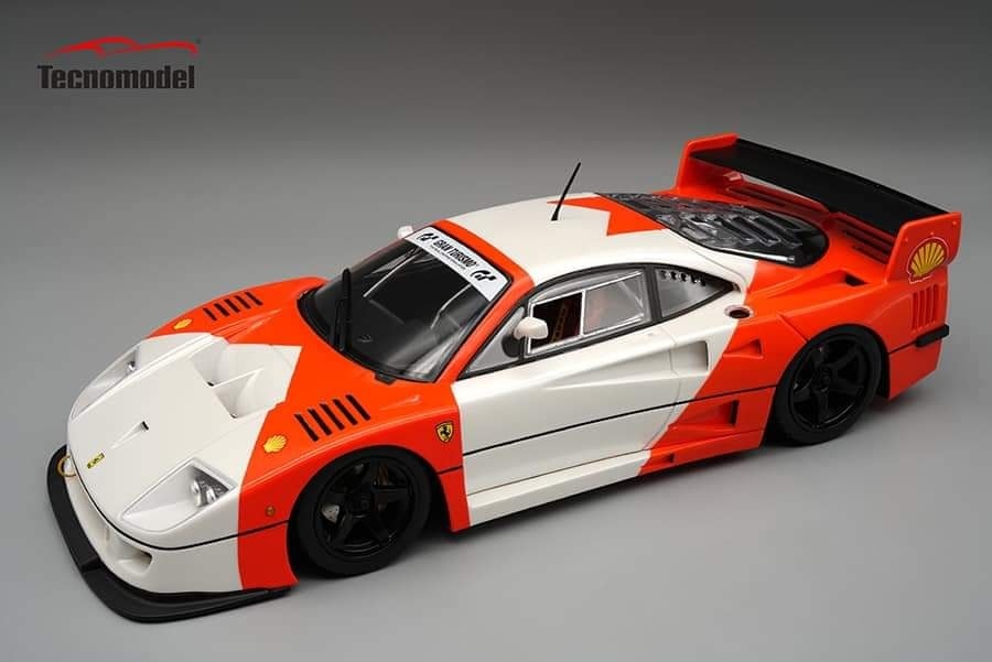 Tecnomodel テクノモデル 1/18 ミニカー レジン プロポーションモデル 1996年モデル フェラーリ FERRARI F40 LM No.0 RACING 1996 - BLACK WHEELS