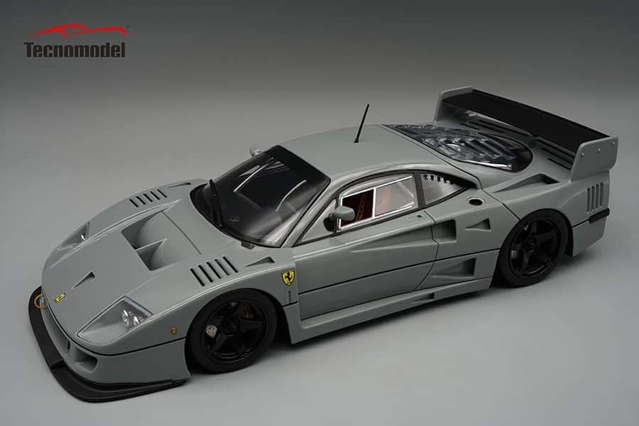 Tecnomodel テクノモデル 1/18 ミニカー レジン プロポーションモデル 1996年モデル フェラーリ FERRARI F40 LM PRESS VERSION 1996 - BLACK WHEELS - GRIGIO MEDIO グレー