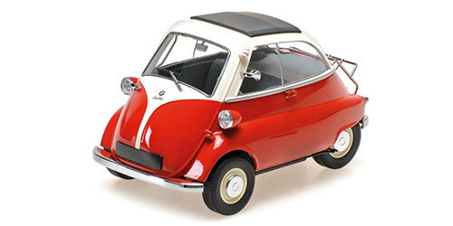 BMW - Minichamps ミニチャンプス 1/18 ミニカー ダイキャストモデル 1955年モデル BMW Isetta 1955 ホワイト/レッド