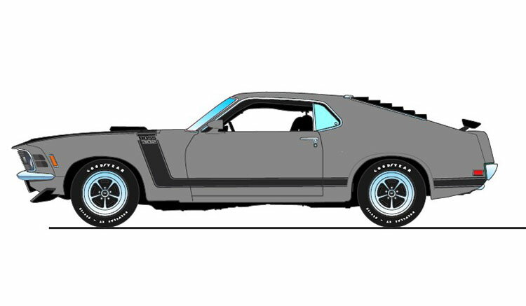 Other - ACME 1/18 ミニカー ダイキャストモデル 1970年モデル フォード Ford Mustang Boss 302 1970 - Silver - Special Order シルバー