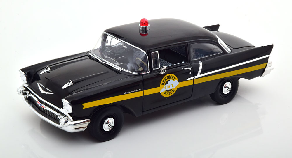 Rakuten - Highway 61 1/18 ミニカー ダイキャストモデル 1957年モデル シボレー Chevrolet 150 Sedan 1957 Kentucky State Police