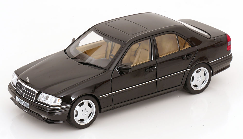 Hot Wheels - Norev ノレヴ 1/18 ミニカー ダイキャストモデル 1993年モデル メルセデスベンツ MERCEDES BENZ - C-CLASS C36 AMG (W202) 1993 Obsidian Black ブラックメタリック