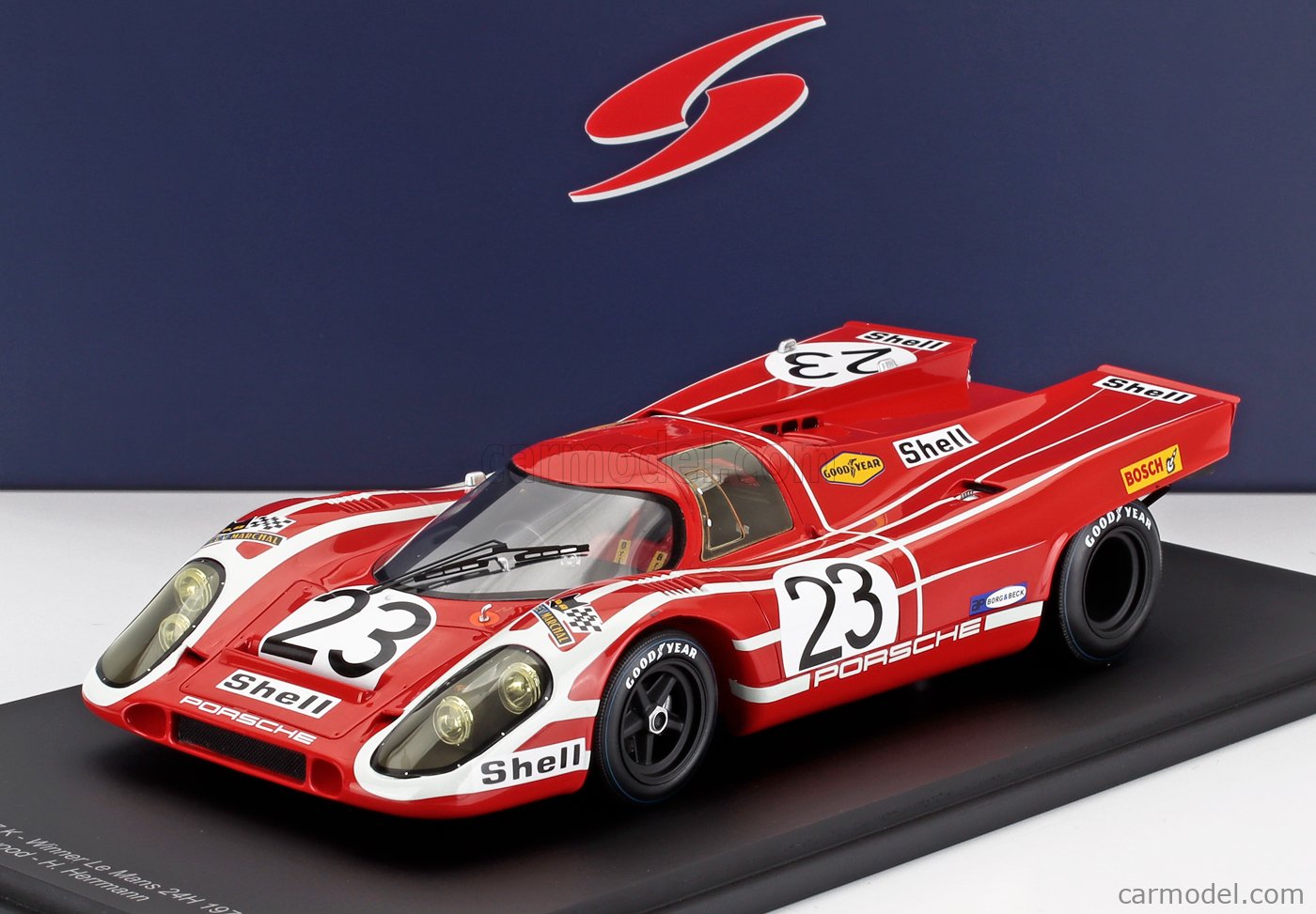 Spark 1/18 ミニカー レジン プロポーションモデル 1970年ルマン24時間 優勝モデル ポルシェ PORSCHE - 917K 4.9L TEAM SALZBURG No.23 WINNER 24h LE MANS 1970 HANS HERRMANN - RICHARD ATTWOOD