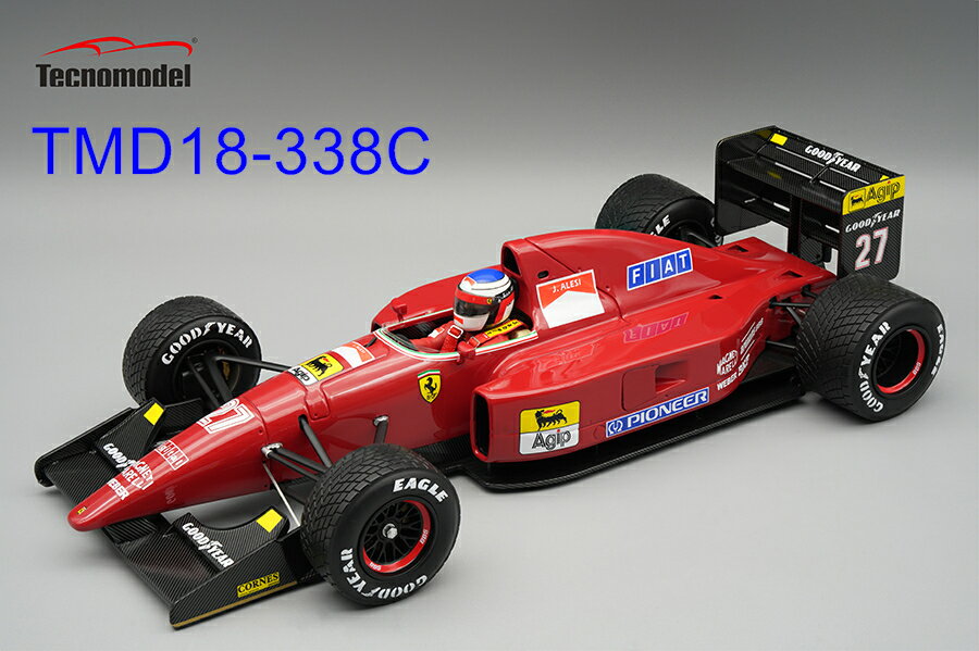Tecnomodel テクノモデル 1/18 ミニカー レジン プロポーションモデル 1992年スペインGP フェラーリ FERRARI - F1 F92A TEAM SCUDERIA FERRARI SPA No.27 SPAIN GP WITH RAIN TIRES (with pilot figure) 1992 JEAN ALESI ジャン・アレジ