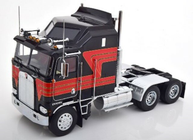 Road Kings 1/18 ミニカー ダイキャストモデル 1976年モデル ケンワース KENWORTH - K100 AERODYNE TRACTOR TRUCK 3-ASSI 1976 ブラック