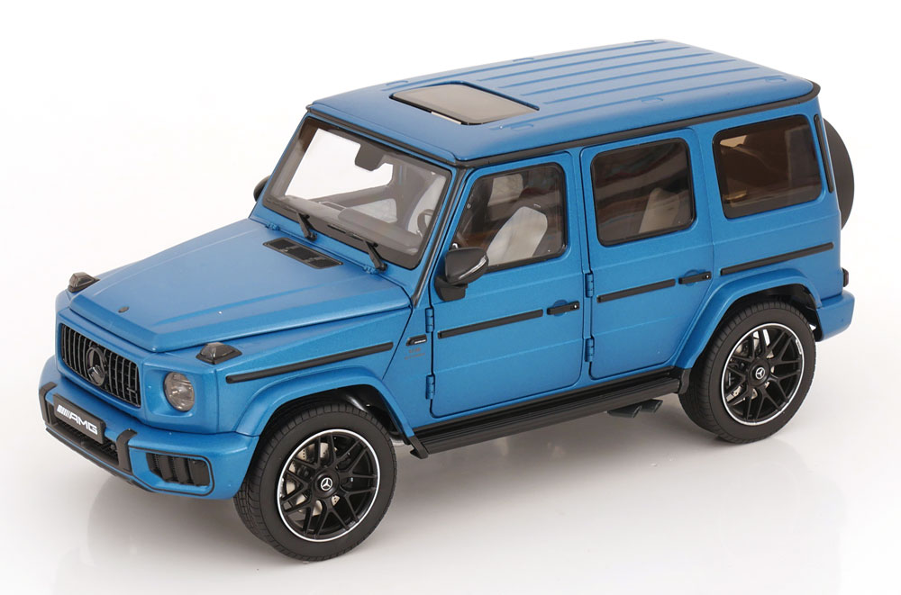 Hot Wheels - Mercedes Benz ディーラーアクセサリーモデル NZG 1/18 ミニカー ダイキャストモデル 2025年モデル メルセデスベンツ MERCEDES BENZ - G-CLASS G63 AMG (W465) 2025 - HYPER BLUE ブルー