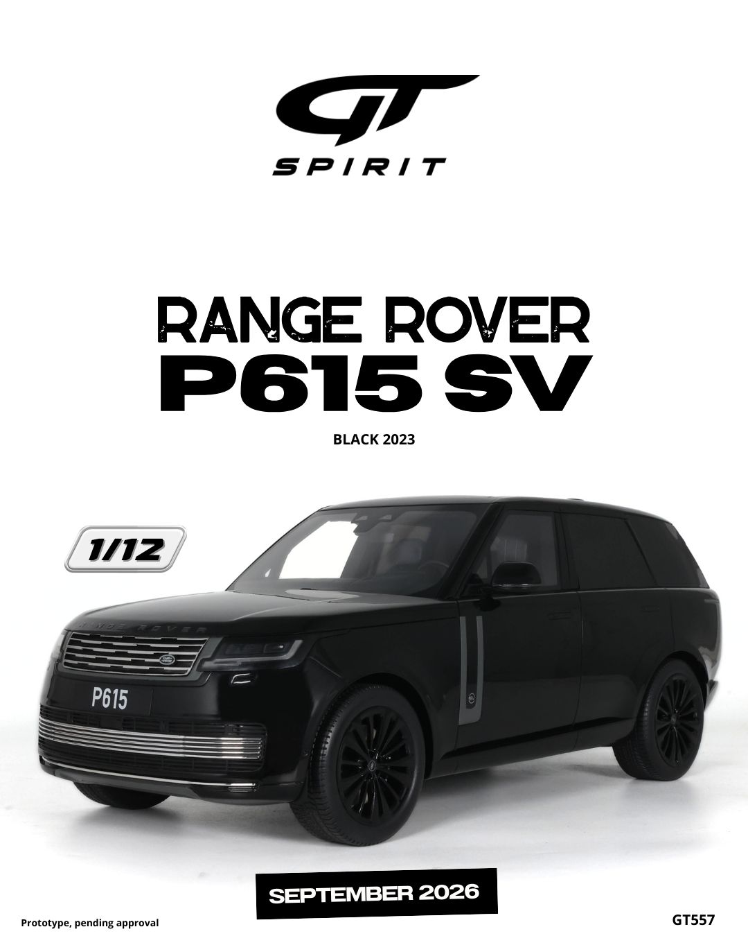 GT Spirit gts557 1/12 ランドローバー RANGE ROVER P615 SV 2024 ブラック
