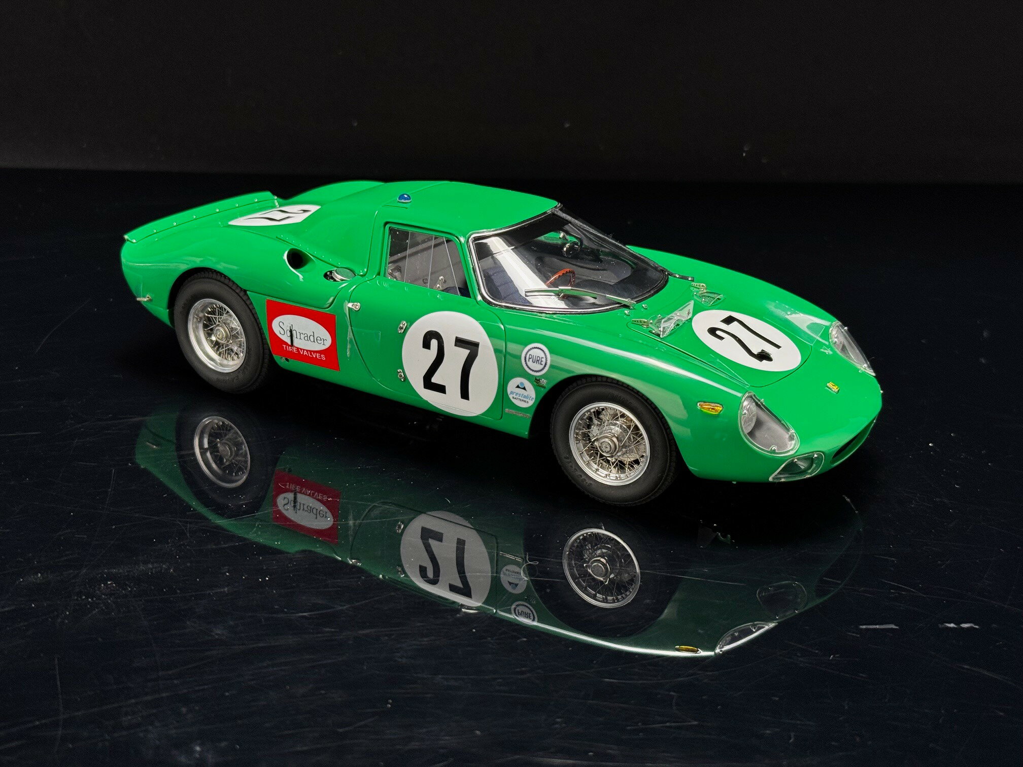Other - CMC 1/18 ミニカー ダイキャストモデル 1966年デイトナ24時間 第7位 フェラーリ FERRARI 250LM 3.3L V12 TEAM DAVID PIPER RACING No.27 24h DAYTONA 1966 DAVID PIPER - RICHARD ATTWOOD