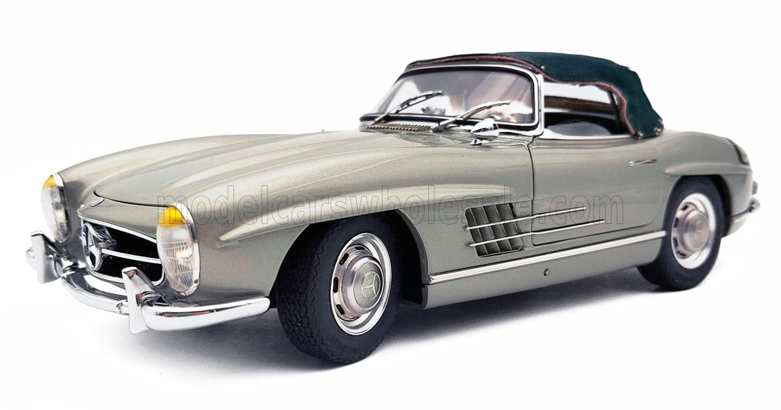 Mercedes Benz - CMC 1/18 スケール ダイキャストモデル 1954年モデル メルセデスベンツ MERCEDES BENZ - 300SL ROADSTER SPIDER SOFT-TOP CLOSED (W198) 1954 - 2 TONE GREEN グリーン