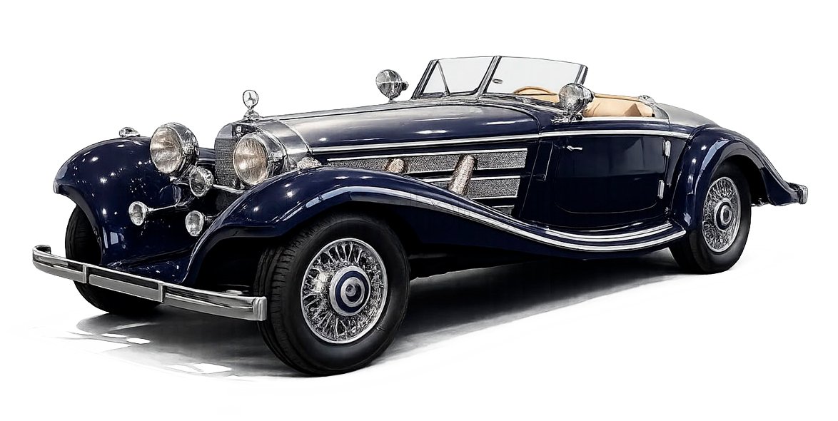 Mercedes Benz - CMC 1/18 スケール ダイキャストモデル 1935年モデル メルセデスベンツ MERCEDES BENZ - 500K SPEZIAL ROADSTER CABRIOLET OPEN 1935 ブルー