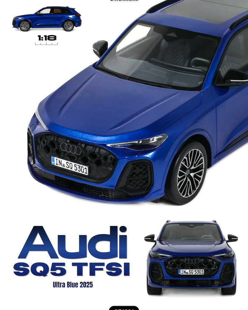 Rakuten - Otto Mobile otm1281 1/18 ミニカー レジン プロポーションモデル 2024年モデル アウディ AUDI - SQ5 TFSI 2024 ブルーメタリック