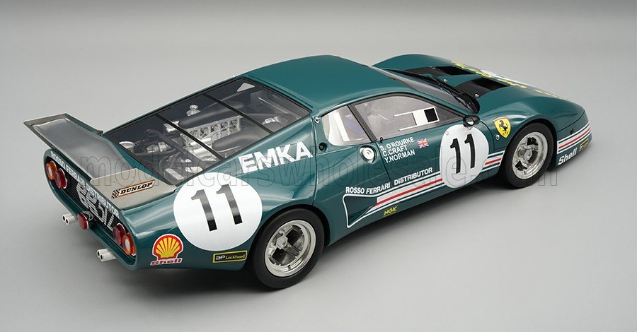 Tecnomodel テクノモデル 1/18 ミニカー レジン プロポーションモデル 1980年英国シルバーストーン6時間 フェラーリ FERRARI - 512BB LM 4.9L TEAM ROSSO RACING No.11 6h SILVERSTONE 1980 STEVE O'ROURKE - CHRIS CRAFT - VIC NORMAN