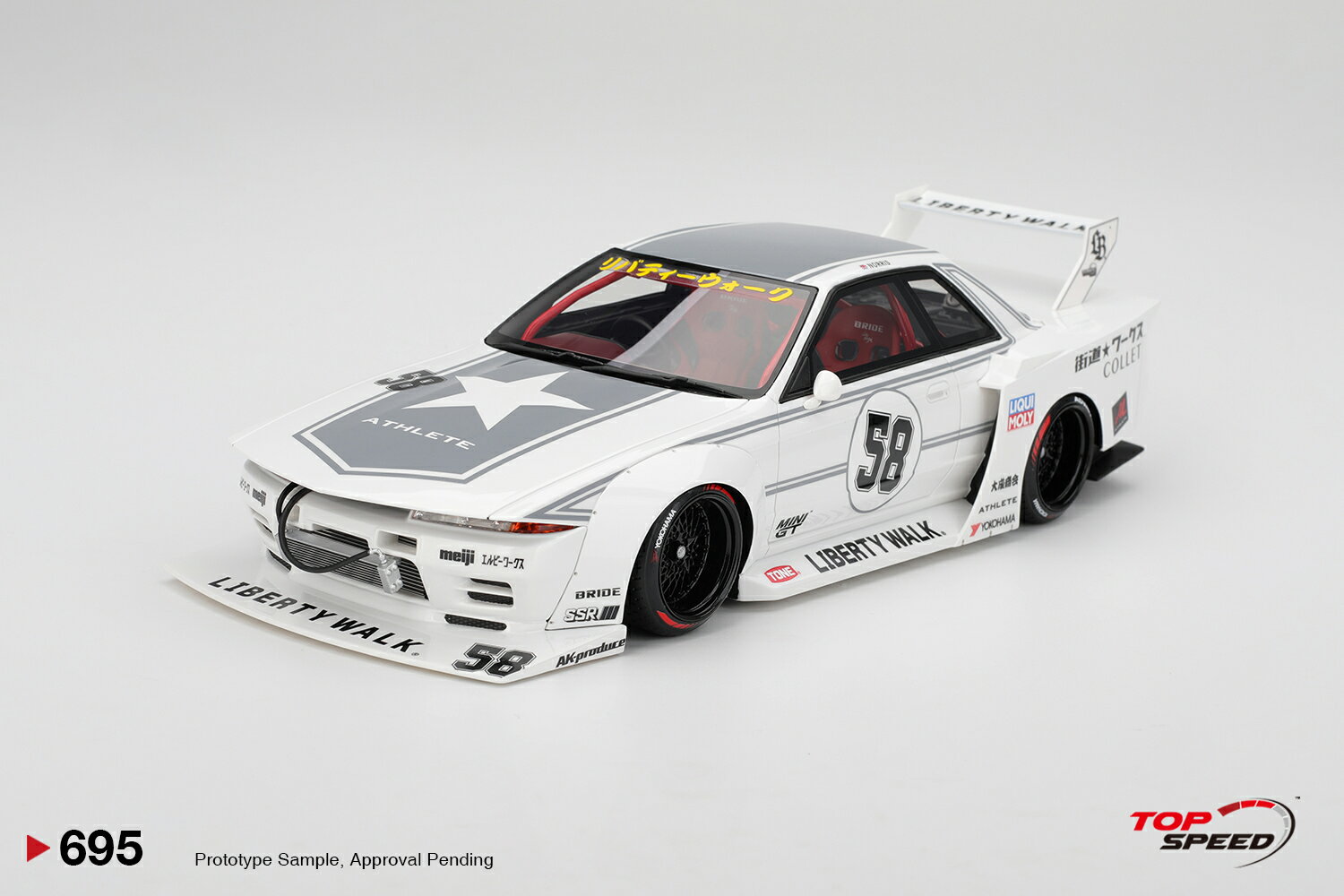Top Speed 1/18 ミニカー レジンプロポーションモデル 2025年東京オートサロン 日産 NISSAN - SKYLINE GT-R (R32) No.58 LBWK KAIDO WORKS 2025 Tokyo Auto Salon