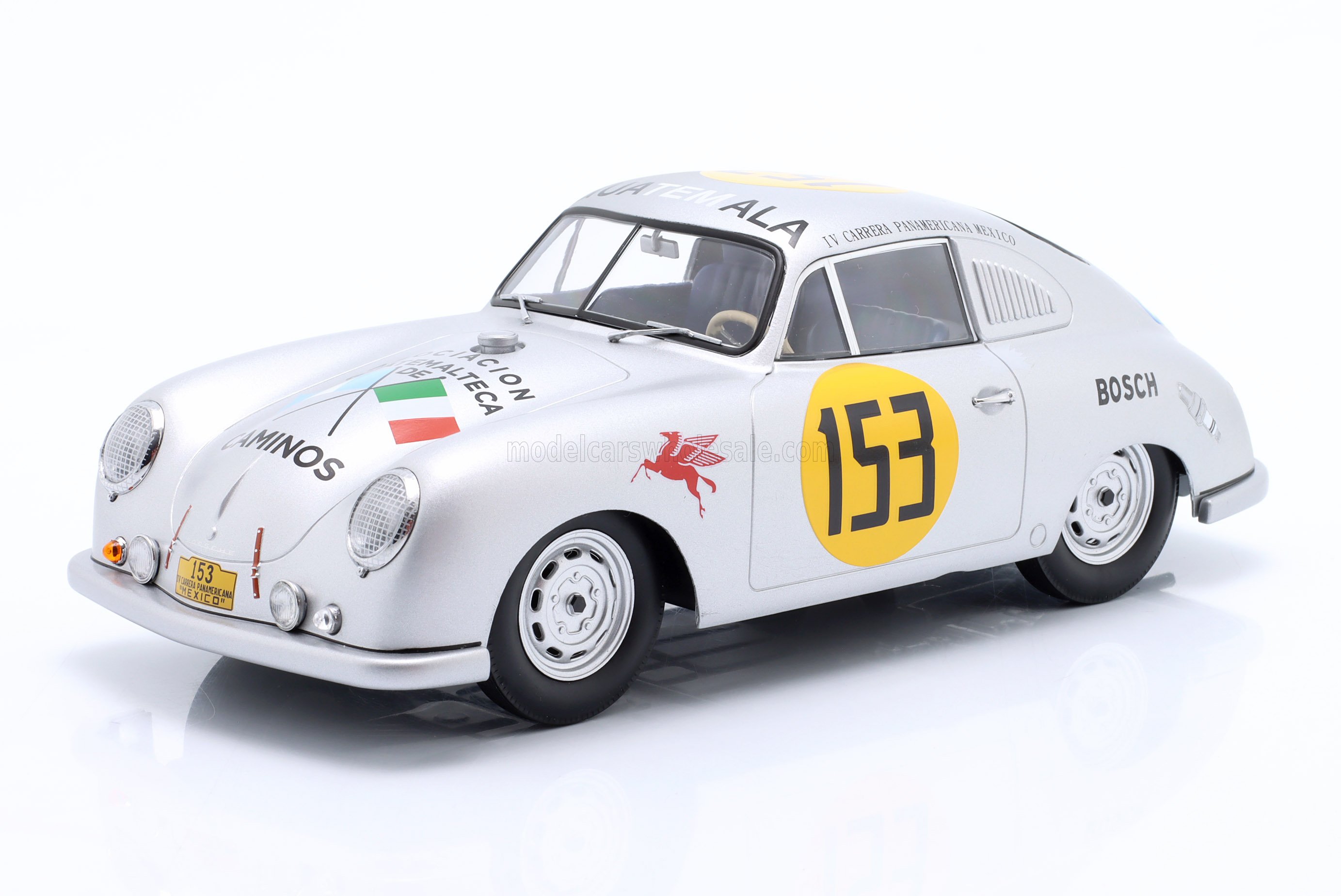 Rakuten - Werk83 1/18 ミニカー ダイキャストモデル 1953年ラリー・カレラ・パンアメリカ ポルシェ PORSCHE - 356 SL COUPE No.153 RALLY CARRERA PANAMERICANA 1953 GUILLERMO SUHR CONTRERAS - OSCAR ALFONSO