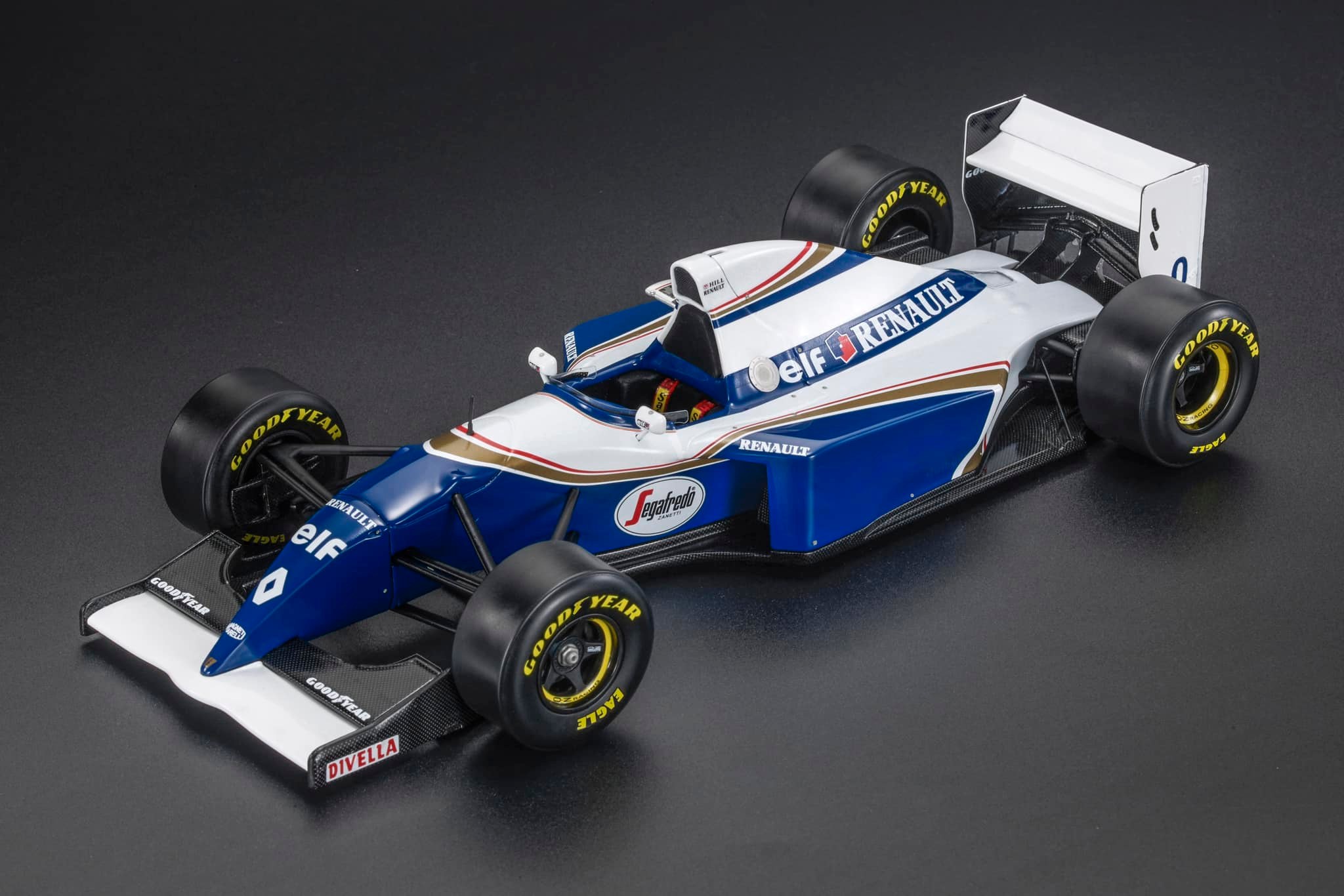 GP Replicas 1/18 ミニカー レジン プロポーションモデル 1994年ブラジルGP 第2位 ウィリアムズ WILLIAMS - F1 FW16 TEAM ROTHMANS RENAULT No.0 2nd BRAZILIAN GP 1994 DAMON HILL ドライバーフィギャー付き