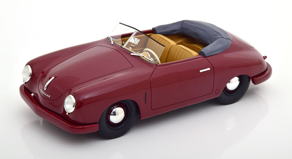 Hot Wheels - Schuco 1/18 ミニカー レジン プロポーションモデル 1948年モデル ポルシェ PORSCHE - 356 SPIDER OPEN 1948 - レッド