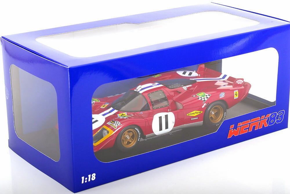 Werk83 1/18 ミニカー レジン プロポーションモデル 1970年ルマン24時間 第4位 フェラーリ FERRARI - 512S 5.0L V12 LONG TAIL TEAM N.A.R.T.H. NORTH AMERICAN RACING No.11 4th 24h LE MANS 1970 RONNIE BUCKNUM - SAM POSEY