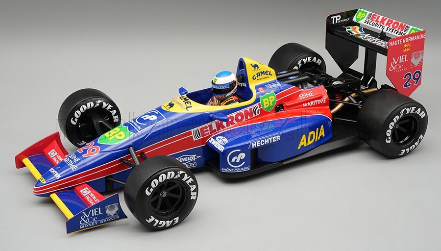 Tecnomodel 1/18 ミニカー レジン プロポーションモデル 1988年アメリカGP ローラ LOLA - F1 LC88 FORD TEAM LARROUSSE No.29 USA GP 1988 YANNICK DALMAS ドライバーフィギュア付き