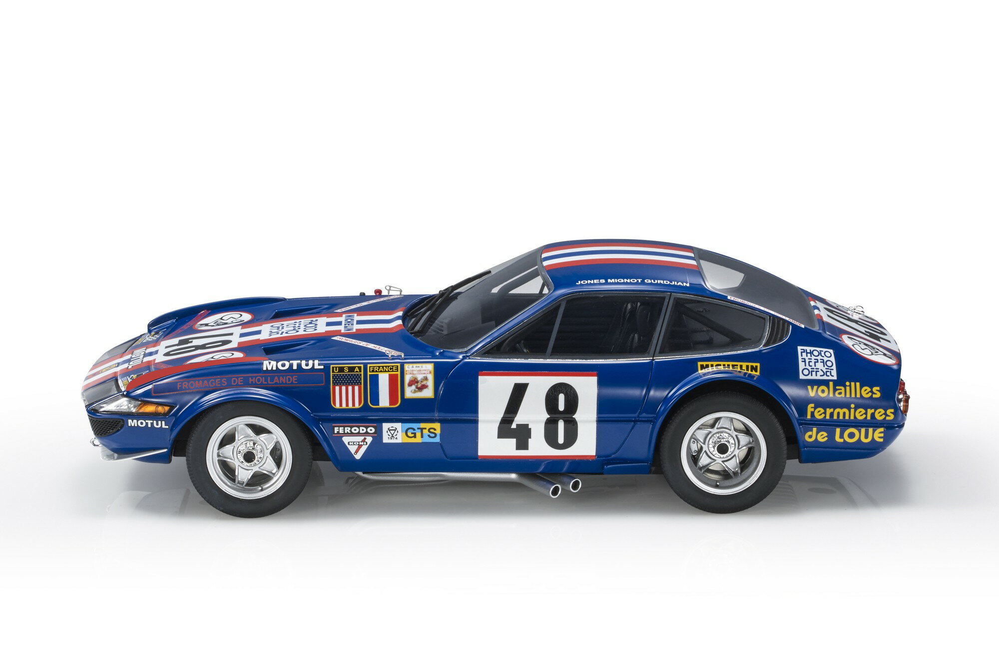 TopMarques1/18ミニカーレジンプロポーションモデル1973-5年ルマン24時間フェラーリFERRARI-365GTB/4DAYTONA4.4LV12NORTHAMERICANRACINGTEAM24hLEMANS1973-5