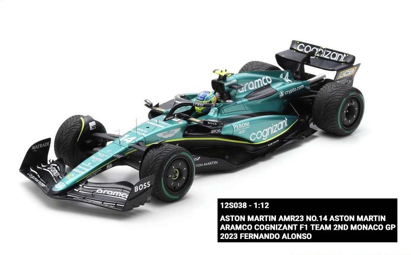 Spark スパーク 1/12 ミニカー レジン プロポーションモデル 2023年5月モナコGP 第2位 アストンマーチン Aston Martin AMR23 No.14 Aston Martin Aramco Cognizant F1 Team 2nd Monaco GP 2023 Fernando Alonso フェルナンド アロンソ