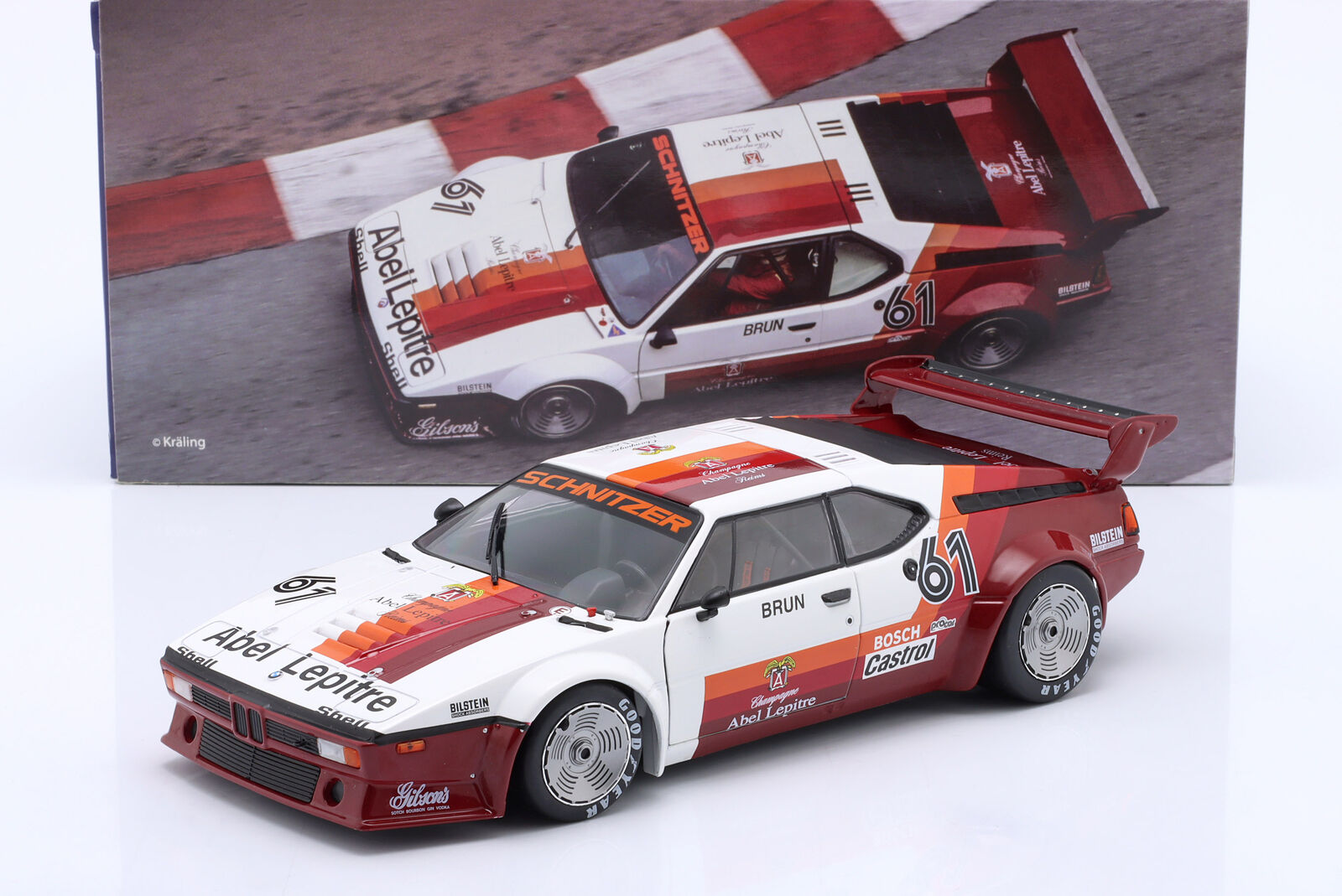 Werk83 1/18 ミニカー ダイキャストモデル 1980年Procar Series BMW - M1 M88 3.5L No.61 PROCAR SERIES MONACO RACE 1980 WALTER BRUN