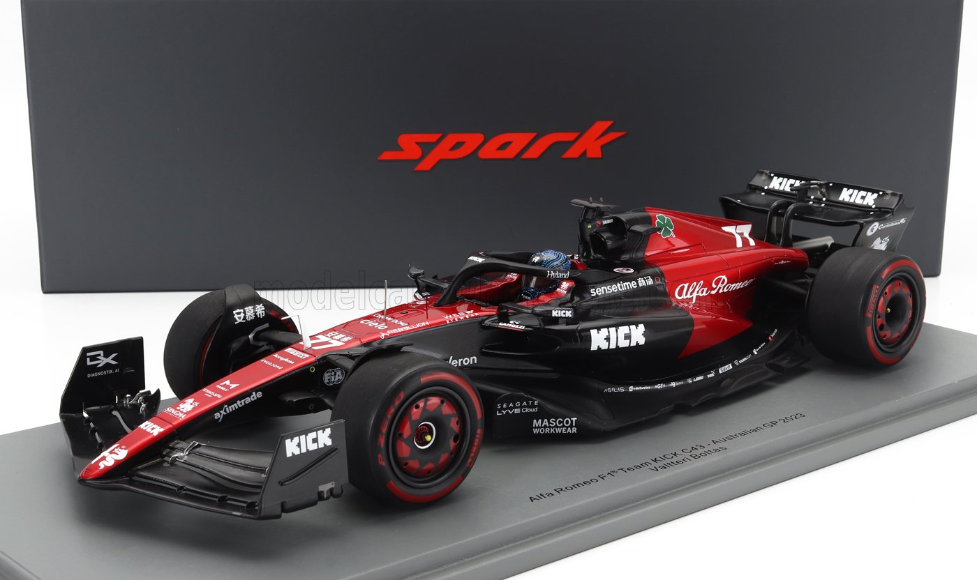 Spark スパーク 1/18 ミニカー レジン プロポーションモデル 2023年4月 オーストラリアGP アルファロメオ F1 ALFA ROMEO F1 TEAM STAKE C43 Valtteri Viktor Bottas 2023 バルデリィ・ボッタス