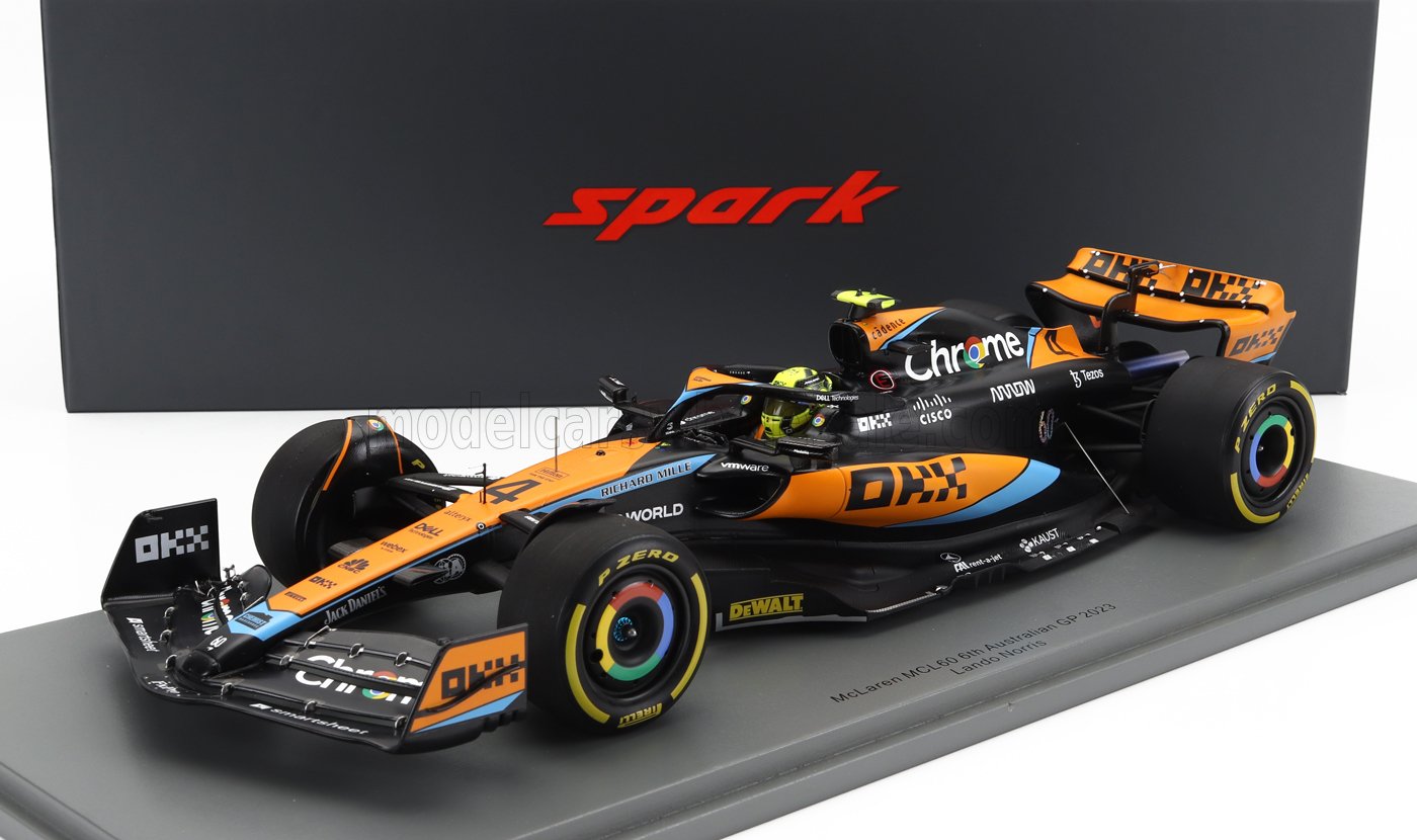 Spark スパーク 1/18 ミニカー レジン プロポーションモデル 2023年オーストラリアGP 第6位 マクラーレン F1 MCLAREN F1 TEAM MCL60 No.4 LANDO NORRIS ランド・ノリス 2023