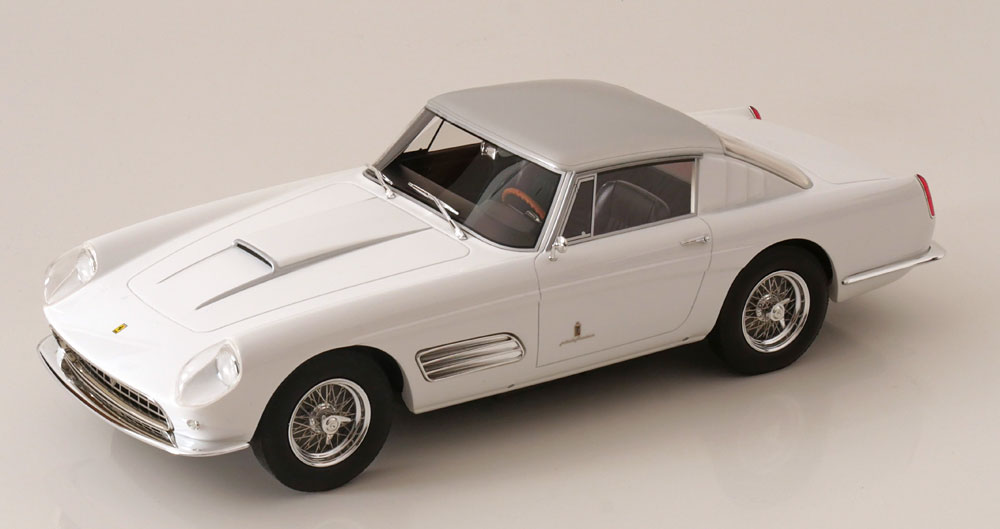Maxima 1/18 ミニカー レジン プロポーションモデル 1958年モデル フェラーリ FERRARI - 410 SUPERAMERICA SERIES III PININFARINA COUPE 1958 ホワイト・シルバー