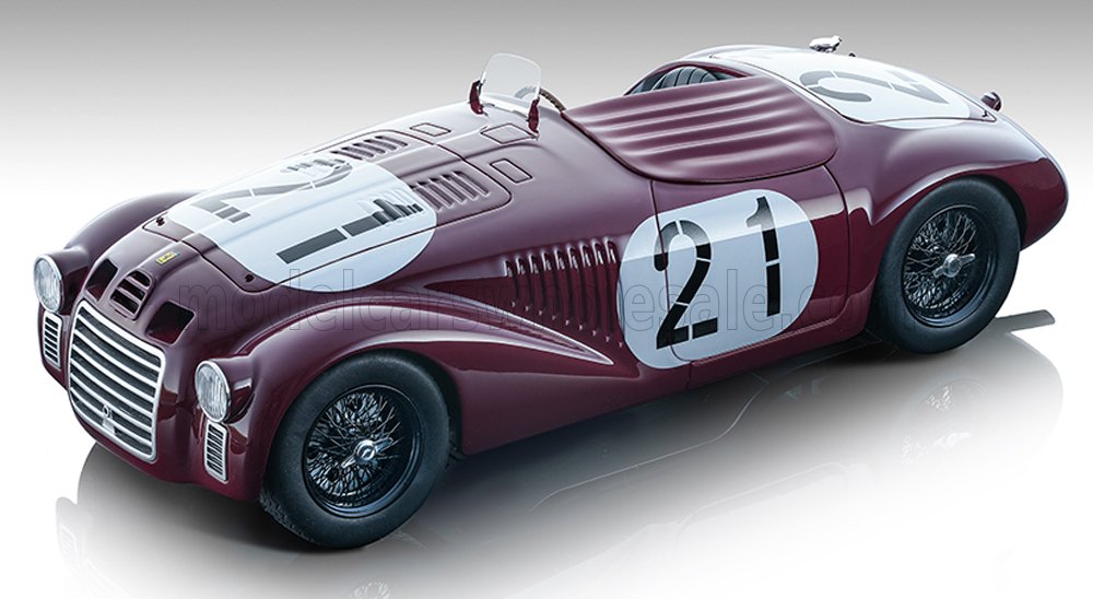 Top Marques トップマルクス 1/18 ミニカー レジン プロポーションモデル 1947年12h PESCARA 第2位 フェラーリ FERRARI - 125S SPIDER No.21 2nd 12h PESCARA 1947 FRANCO CORTESE ムゲロレッド