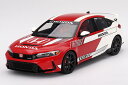 Top Speed 1/18 ミニカー レジン プロポーションモデル 2023年モデル ホンダ Honda Civic TYPE R #1 2023 Pace Car レッド