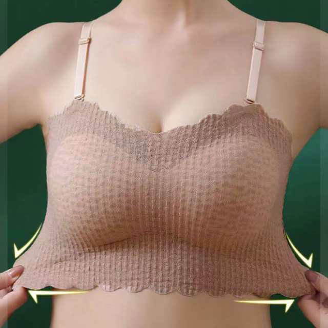 大きいサイズ ベアトップ ナイトブラ ブラジャー 肩紐なし カップ付 下着 紐なしブ...