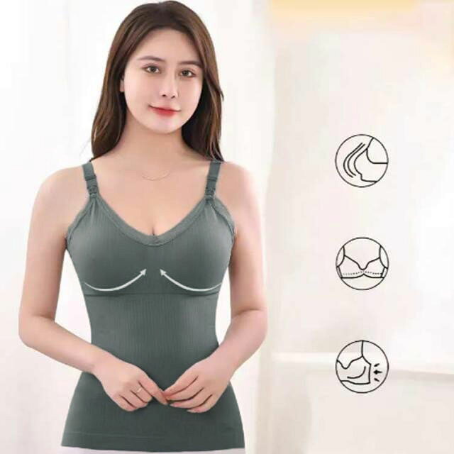 授乳キャミ 授乳キャミソール カップ付き 授乳ブラ 授乳用 授乳 授乳 2枚セット キ...