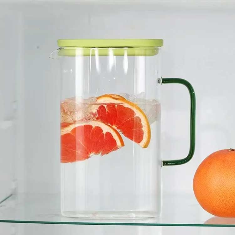 du-mit楽天市場店の1000ML 大容量 ピッチャー ウォータージャグ ピッチャー 冷水筒 耐熱 お茶パック ピッチャー 卓上用 スリム 麦茶 水さし 1500ML シンプル 水 水差し おしゃれ 麦茶 麦茶ポット 水出し 広口 飲料水 洗いやすい お手入れ簡単 冷蔵庫 新生活 S L｜アングル2