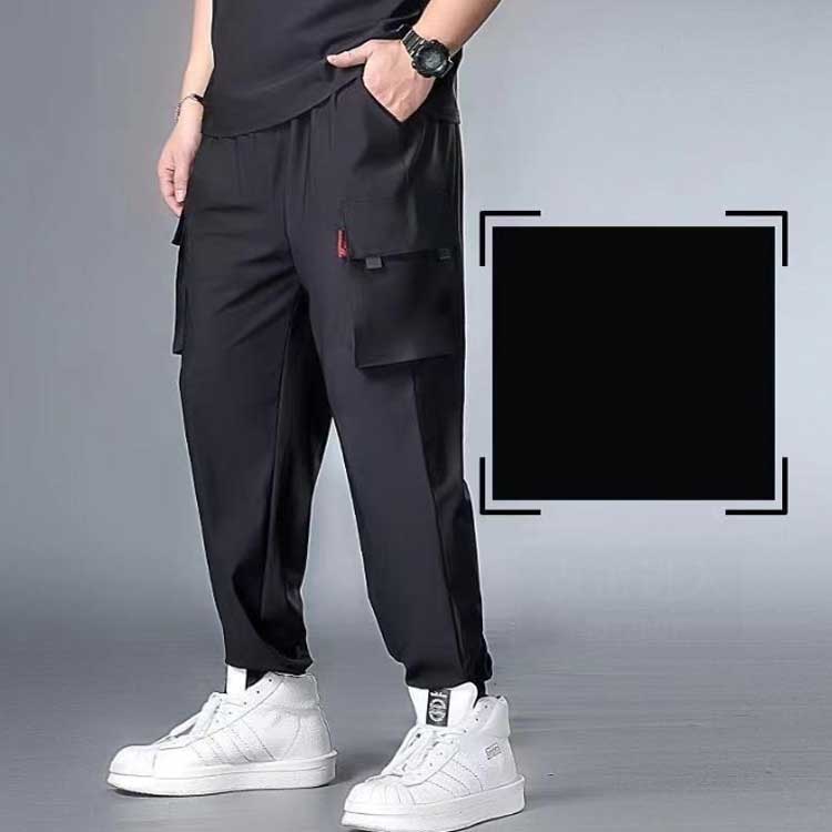 ポケット ひんやり 夏 メンズ カーゴパンツ XL-8XL！ 涼しい 接触冷感 超大きいサイズ パンツ 冷感パンツ 軽量 ジョガーパンツ ゆったり 吸水速乾 通気性 ストレッチ 作業着 ウエストゴム スポーツウェア カジュアルパンツ 超大きいサイズ 無地 du-mit-10003966 du-mit楽天市場店 サンプル画像2