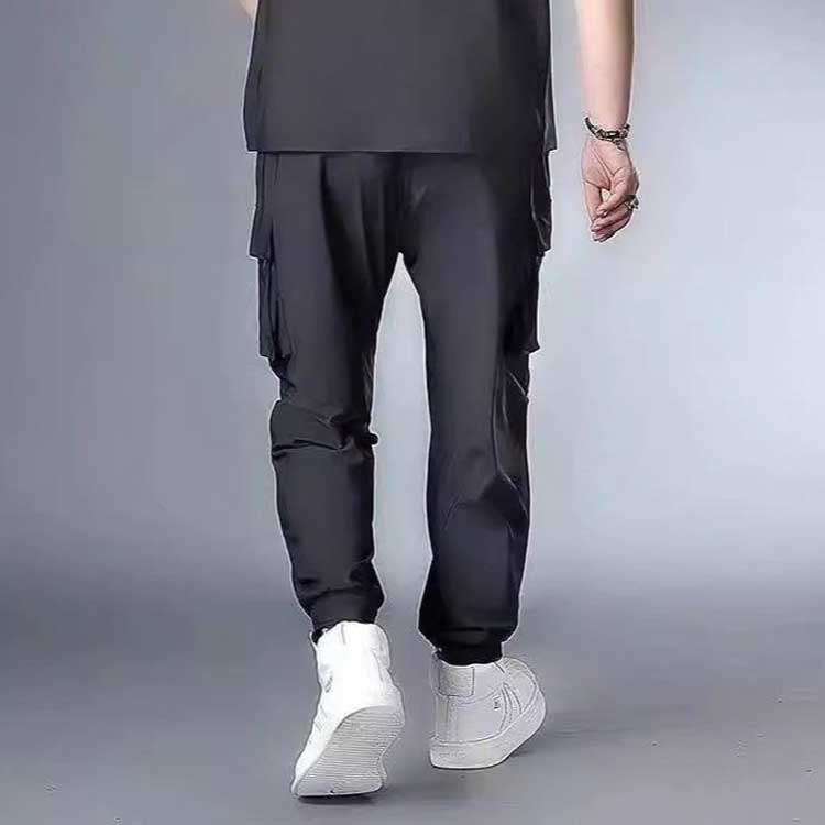ポケット ひんやり 夏 メンズ カーゴパンツ XL-8XL！ 涼しい 接触冷感 超大きいサイズ パンツ 冷感パンツ 軽量 ジョガーパンツ ゆったり 吸水速乾 通気性 ストレッチ 作業着 ウエストゴム スポーツウェア カジュアルパンツ 超大きいサイズ 無地 du-mit-10003966 du-mit楽天市場店 サンプル画像3