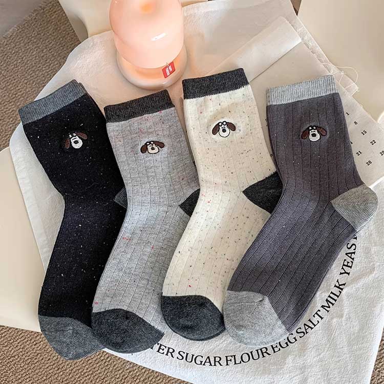 韓国 靴下 ナチュラル くすみ キッズ 靴下 11cm 子供服 韓国 キッズ 靴下 春 韓国 ベビー服 ベビー 韓国子供服 男の子 4足セット ファッション くすみカラー ベビーファッション 秋 冬 滑り止め 通園 通学 送料無料 キッズ 12cm 14cm 16cm 18cm 20cm 22cm - 2