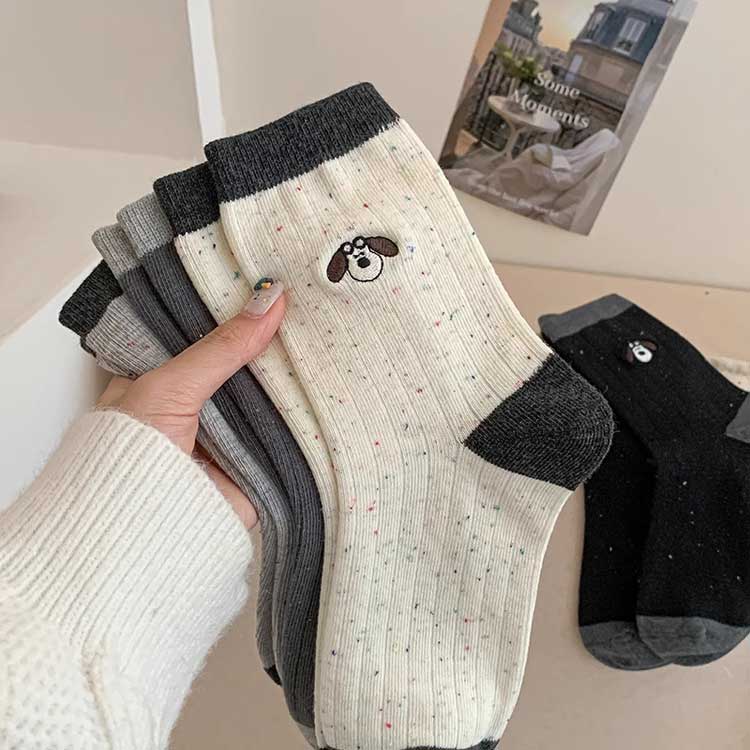韓国 靴下 ナチュラル くすみ キッズ 靴下 11cm 子供服 韓国 キッズ 靴下 春 韓国 ベビー服 ベビー 韓国子供服 男の子 4足セット ファッション くすみカラー ベビーファッション 秋 冬 滑り止め 通園 通学 送料無料 キッズ 12cm 14cm 16cm 18cm 20cm 22cm - 3