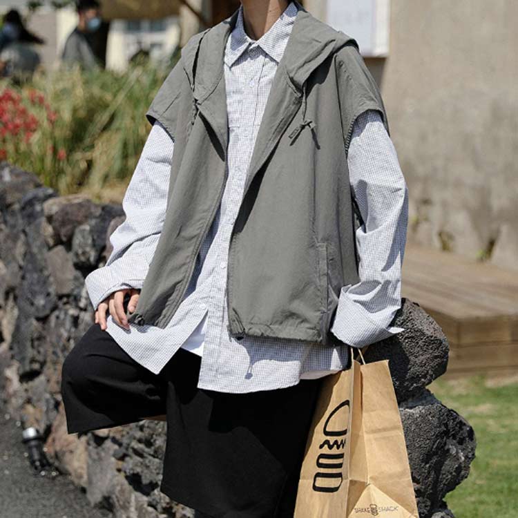 速乾 パーカー フード付き レディース メンズ 前開き 薄手 軽量 ベスト ジップアップベスト 涼感 スポーツベスト 熱中対策 夏 アウトドア パーカー Zipベスト 体型カバー スポーツ アウトドア ゆったり 通気 お釣り キャンプ du-mit-10004993 du-mit楽天市場店 サンプル画像2
