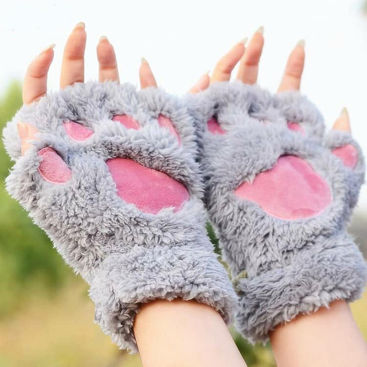 Guantes para niñas Disfraz de Halloween para niños Sin dedos para niños Vestir para niños Guantes para niños Forro de puñetazo de gato Peludo para niños Guantes para la espalda Disfraz de animal Albóndiga de invierno Cosplay de gato Garras para niños Lindo Liso para niños Mitton Adulto Cálido Precent Al aire libre Damas — vista 3