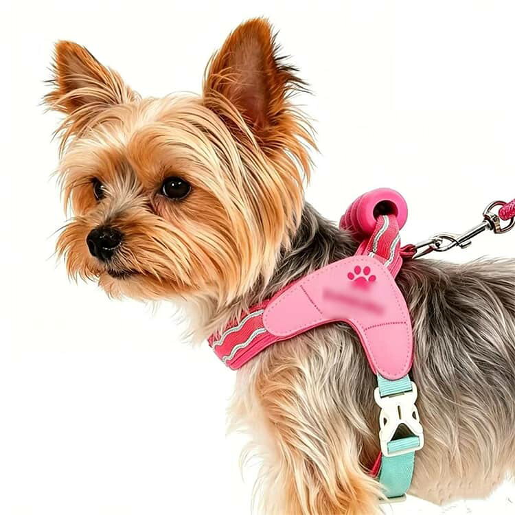5色 簡単装着 ハーネス 犬 セット 抜けにくい 引っ張り防止 胴輪 リード メッシュ ...