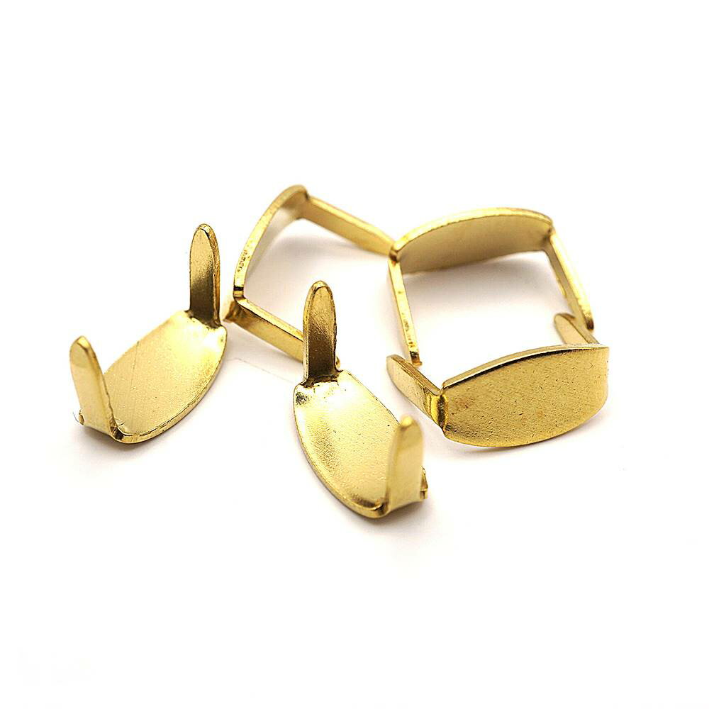 真鍮ユニクローム サル革用留め具 