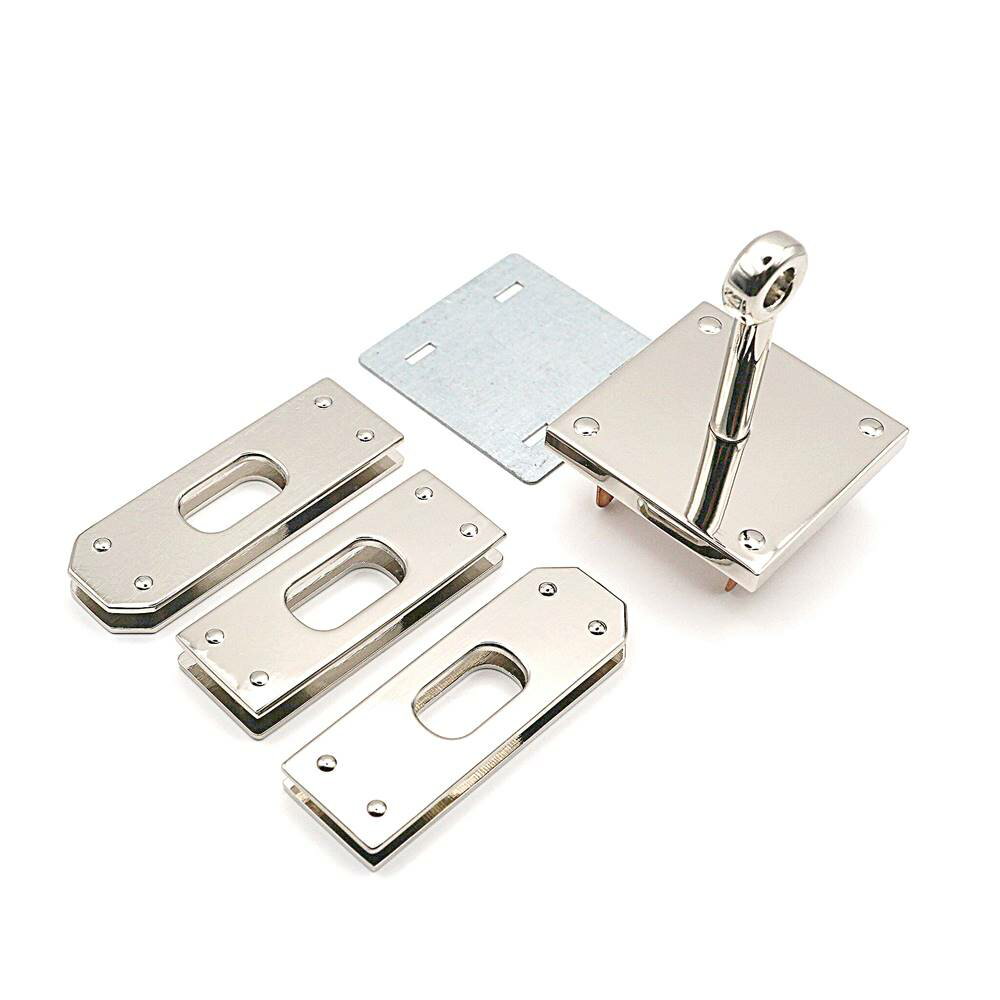 三段かぶせ式ヒネリ ニッケル 1個入り レザークラフト 鏡面仕上げ