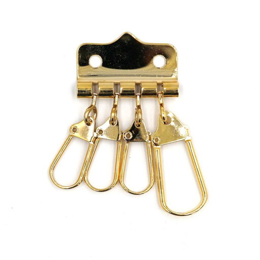 馬蹄型 四連親子キーホルダー ゴールド(本金) 1個入り 取付け用カシメ付き 馬蹄型 四連親子キーホルダー ゴールド(本金) 1個入り 取付け用カシメ付き