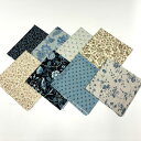 フレンチジェネラル モダ モーダ moda sacre bleu MODA FrenchGeneral パッチワーク 生地 布 カットクロス ブルー系 同系色 ...