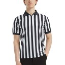 TOPTIEメンズスポーツ 審判用ウェア クォータージッパー付きプロスタイルレフリーシャツ バスケットボール サッカー - ブラック - 2XL