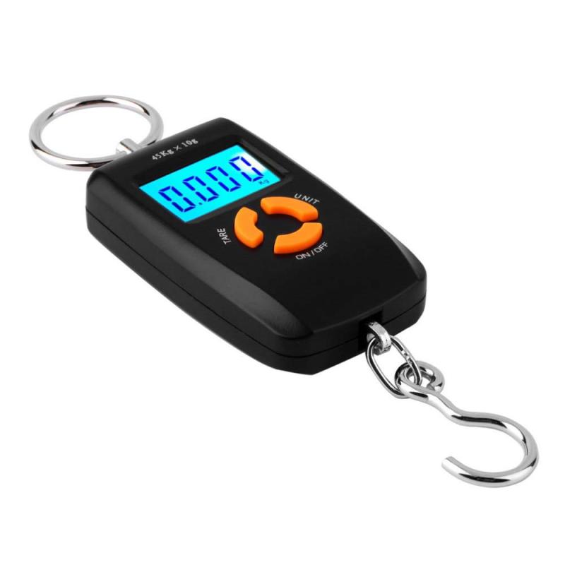 デジタルフィッシングスケール 見やすい大きなデジタル表示 乾電池式 バックライト搭載 風袋機能付 簡..