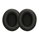 2x ヘッドホンカバー DOQAUS対応 交換用イヤーパッド - クッション PUレザー 黒色