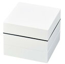 正和(Showa) 重箱 オードブル 三段 シール蓋 ホワイト 約縦18×横18×高さ16.7cm おしゃれ 運動会 お花見 ピクニック お正月 おせち料理