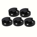 Yibuy 5pcs コントラバスラバーミュート ダブルホールブラックのラウンド 使いやすい インストール簡単 ゴム製 ブラック